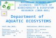BULGARIAN ACADEMY OF SCIENCES: INSTITUTE  OF BIODIVERSITY & ECOSYSTEM  RESEARCH (IBER-BAS)