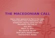 THE MACEDONIAN CALL