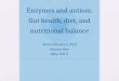 Enzymes and autism: Gut health, diet, and nutritional balance