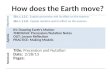 How does the Earth move?