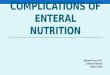 Complications of Enteral Nutrition