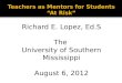 Teachers as Mentors for Students “At Risk”