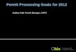 Permit Processing Goals for 2012
