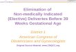Elimination of  Non-medically Indicated (Elective) Deliveries Before 39 Weeks Gestational Age