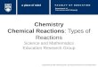 Chemistry Chemical Reactions :  Types of Reactions