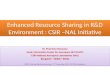 Enhanced Resource Sharing in R&D Environment : CSIR –NAL Initiative