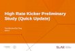 High Rate Kicker Preliminary Study (Quick Update)