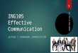 ING105  Effective Communication