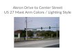 Akron Drive  to  Center Street US 27 Mast Arm Colors / Lighting Style