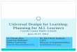 Universal Design for Learning: Planning for ALL Learners Carroll County Public Schools