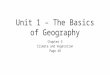 Unit 1 – The Basics of Geography
