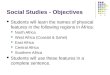 Social Studies - Objectives