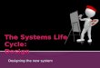 The Systems Life Cycle:  Design