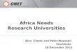 Africa Needs  Research  Universities