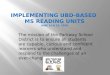 Implementing  UbD -based  MS Reading Units June 14 & 15, 2010