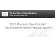 2013 Mountain Dew Kickstart Multi-faceted Mobile Product Launch