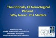 The Critically Ill Neurological Patient:  Why  Neuro  ICU Matters