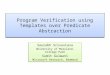 Program Verification using Templates over Predicate Abstraction