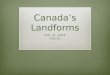 Canada’s Landforms