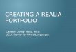 Creating a  Realia  Portfolio