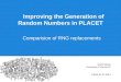 Improving the Generation of Random Numbers in PLACET