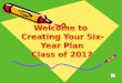 Welcome to  Creating Your Six-Year Plan Class of 2017