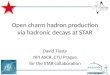 Open charm  hadron  production via  hadronic  decays at STAR