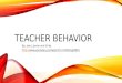 Teacher behavior