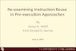 Re-examining Instruction Reuse in Pre-execution Approaches