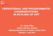 OPERATIONAL AND PROGRAMMATIC CONSIDERATIONS  IN SCALING UP ART