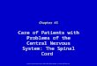 Care of Patients with Problems of the Central Nervous System: The Spinal Cord