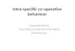 Intra-specific co-operative behaviour
