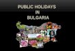 Public holidays  in Bulgaria