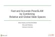 Fast and Accurate  PoseSLAM by Combining  Relative and Global State Spaces