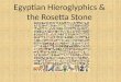 Egyptian Hieroglyphics & the Rosetta Stone