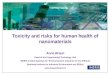 Toxicity  and  risks  for  human health  of  nanomaterials Anne Braun