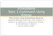 Ecosystems Topic  1  Continued :  Using Energy