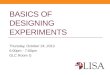 Basics of Designing Experiments