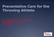 Preventative Care for the  Throwing Athlete