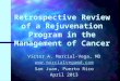 Retrospective Review of a Rejuvenation Program in the Management of Cancer