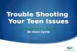 Trouble Shootin g  Your Teen Issues
