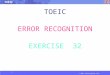 TOEIC ERROR RECOGNITION EXERCISE  32