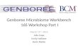 Genboree Microbiome Workbench  16S Workshop Part I