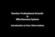 Teacher Professional Growth  & Effectiveness System