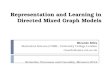 Representation and Learning in Directed Mixed Graph Models