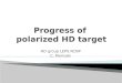 Progress of  polarized HD target