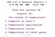 PHY 113 A General Physics I 9-9:50 AM  MWF  Olin 101 Plan for Lecture 28: Chapter 19: