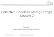 Collective Effects in Storage Rings  Lecture 2