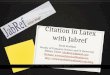 Citation in  Latex with  Jabref