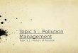 Topic 5 – Pollution Management
